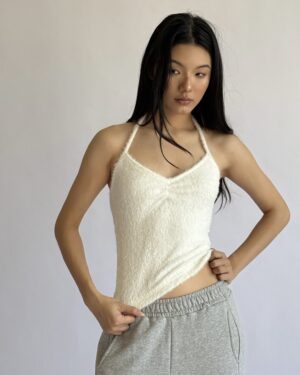 Knit halter top
