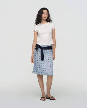 Polka dot midi skirt