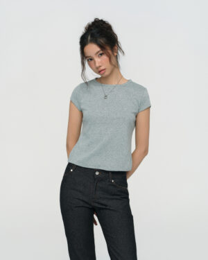 Pointelle classic tee (2 colors)